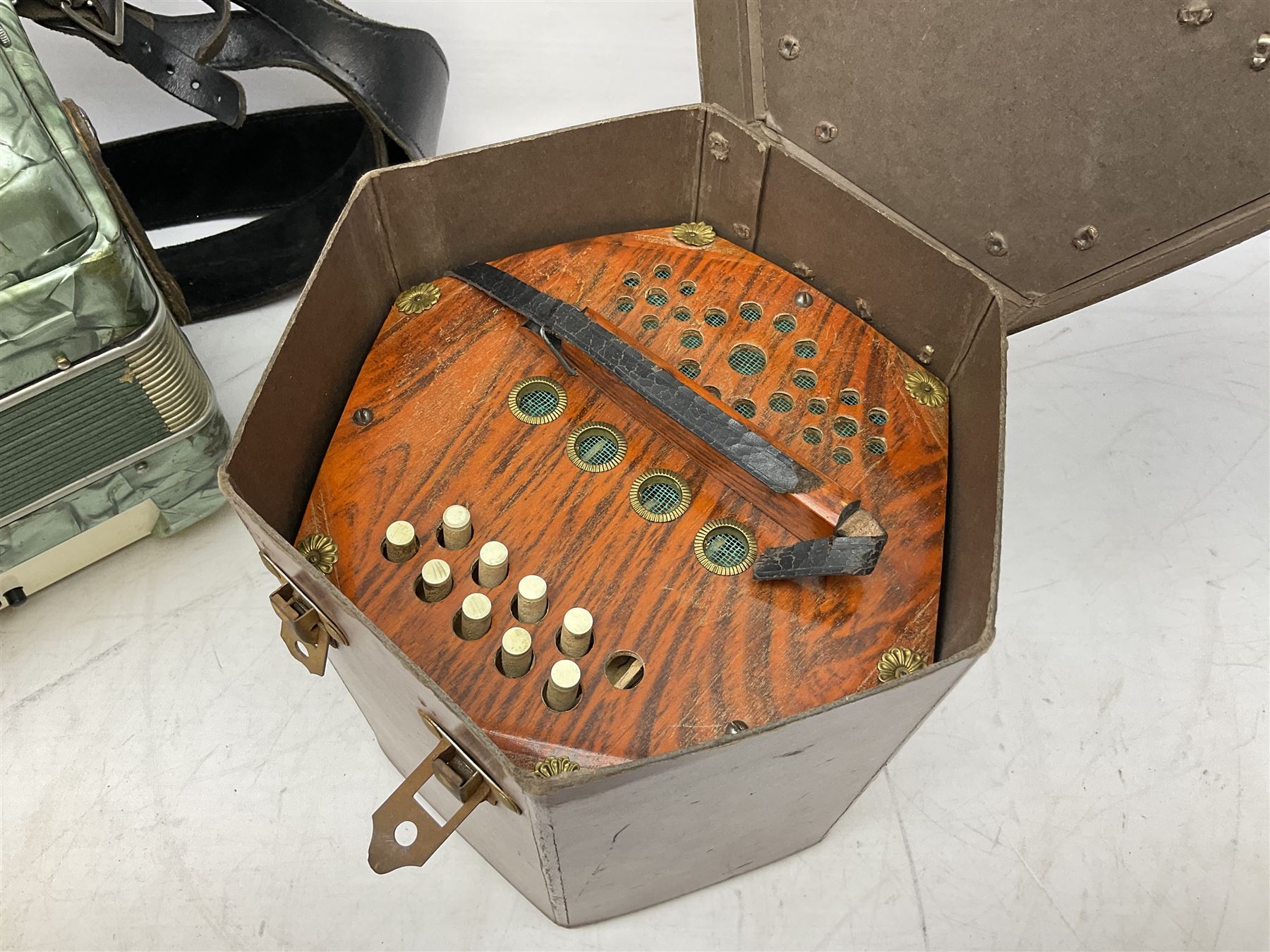 The Viceroy Junior Model Accordion in case, together with a Scandalli piano accordion 