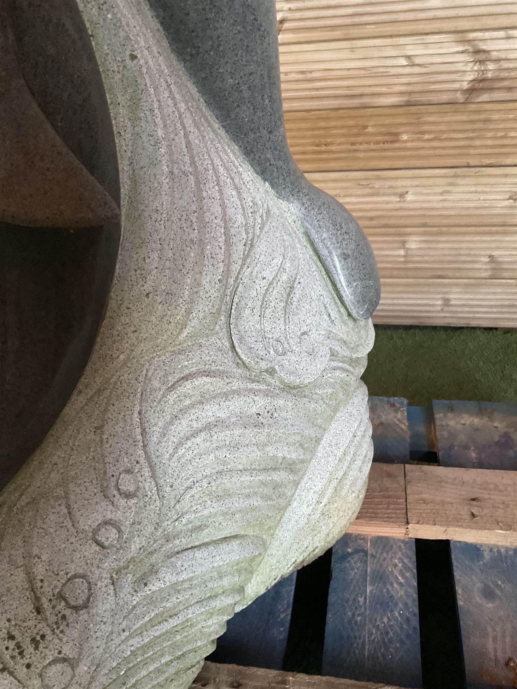 Large Granite dolphin sculpture  - THIS LOT IS TO BE COLLECTED BY APPOINTMENT FROM DUGGLEBY STORAGE, GREAT HILL, EASTFIELD, SCARBOROUGH, YO11 3TX