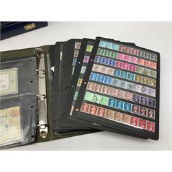 Great British and World stamps, including Trinidad and Tobago, Israel, Ireland, New Zealand, Jamaica etc, housed in various albums, folders and stockbooks, in one box