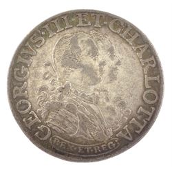 Silver medallion commemorating the marriage of King George III and Princess Charlotte in 1761