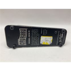 Three guitar pedals, to include Dunlop Crybaby Wah, Model GCB-95, Digitech Turbo Flange stereo flanger and a DOD Overdrive Preamp/250 