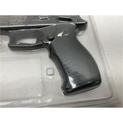 Marksman 1018 spring action BB pistol, serial no.121912951321, L27cm in original packaging with ball dispenser; and KWC .177 cal. CO2 revolver, serial no.31128882, L31cm (2)  NB: AGE RESTRICTIONS APPLY TO THE PURCHASE OF AIR WEAPONS.