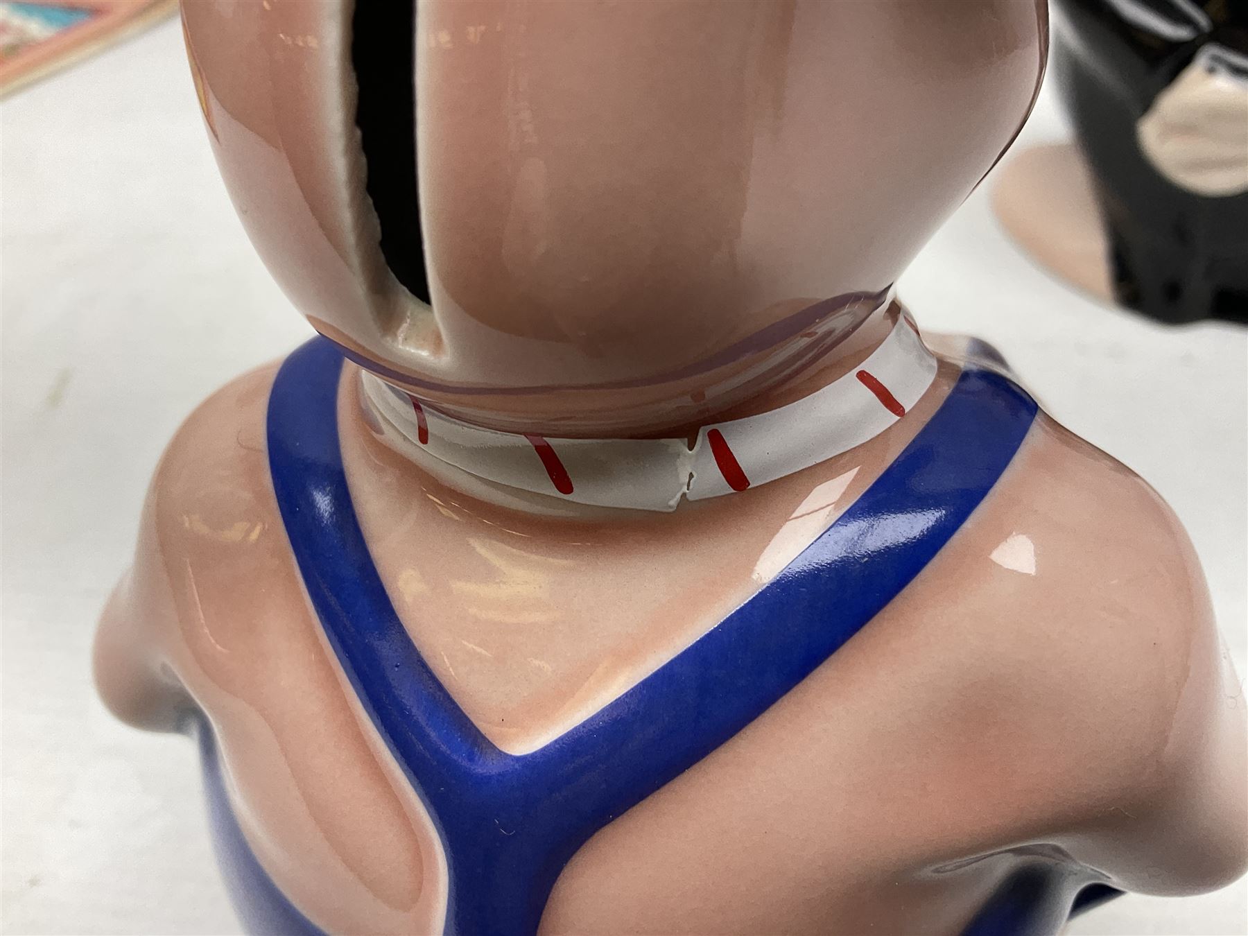 Set of five Wade NatWest money boxes, comprising father, mother, boy, girl and baby, four with original boxes 