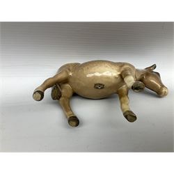 Beswick donkey family to include no.1364b, no.2267a, another donkey and donkey foal (4)