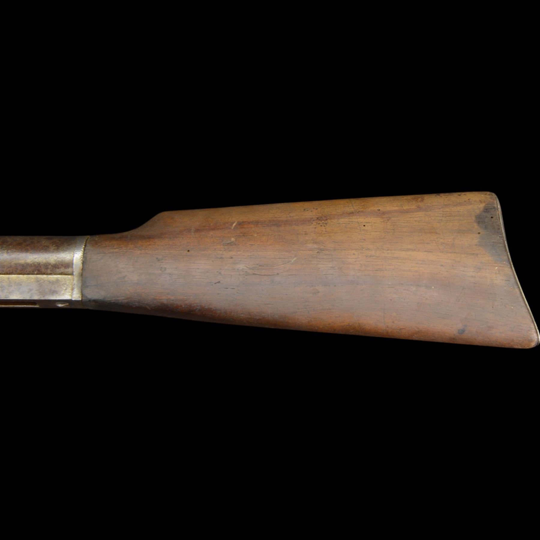 Air rifle with  octagonal and circular barrel, possibly Belgian but seemingly unmarked, L90cm