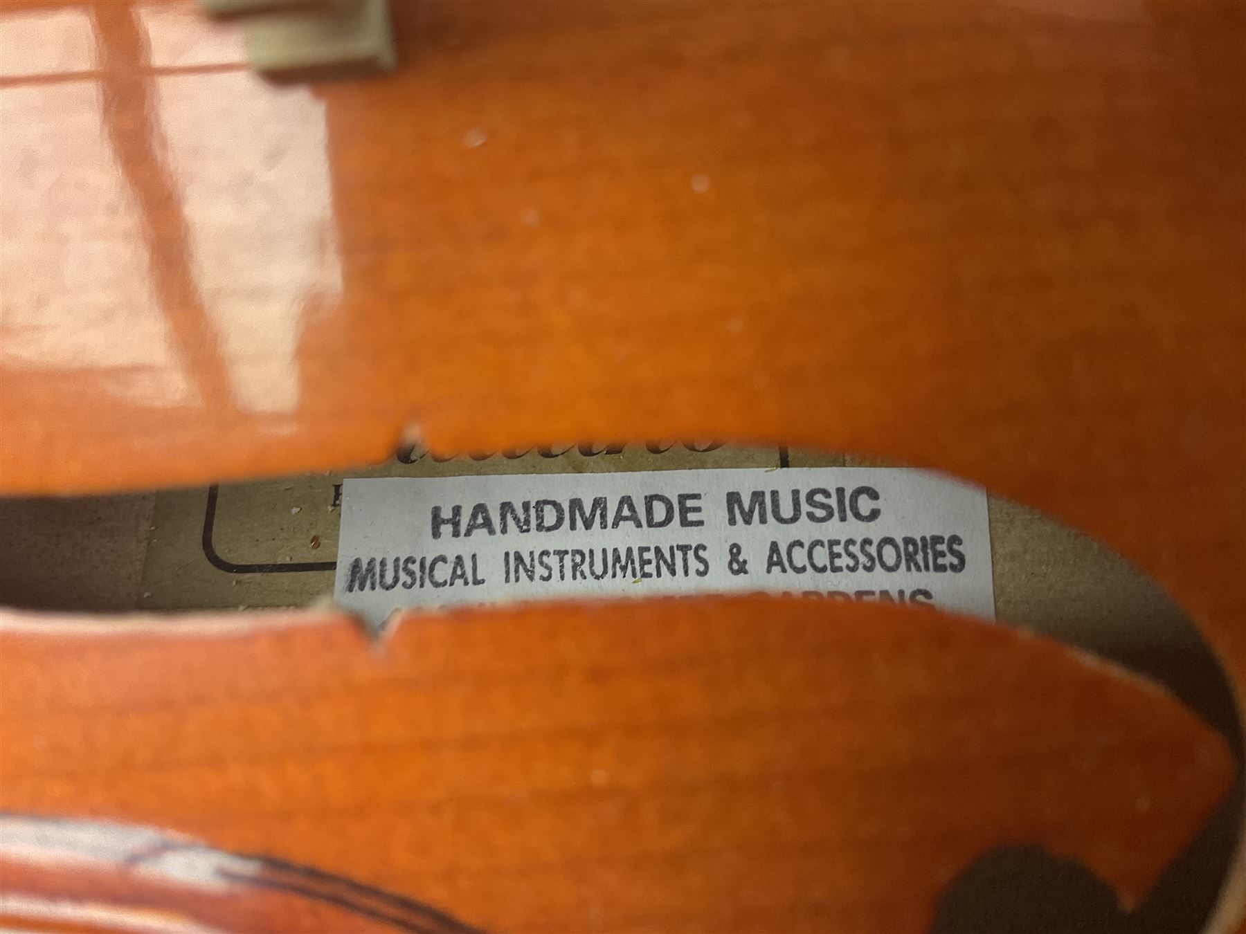 Stentor Student violin with 36cm two-piece back and spruce top, bears label 'The Stentor Student II No.1117807' L59cm; and another similar student's violin by Palatino (2)