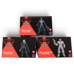Six Batman model kits, comprising Revell Robin's Redbird, Ertl Snapfast Batmissile, Revell Batman Forever Batwing, Hasegawa Batgirl Figure, Hasegawa Mr Freeze Figure and Hasegawa Batman figure, all boxed