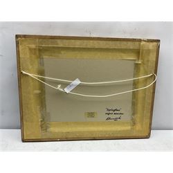 Leonard W Owens (British 20th century): 'Pheasants by a Farm near Hutton-Le-Hole', oil on canvas signed and dated 1986 together with Chris Hammond  (British 20th century): 'Springtime', watercolour signed, titled and dated 1990 verso max 30cm x 45cm (2)