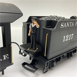 LGB (Lehmann Gross Bahn) G scale, gauge 1 2-4-0 steam locomotive, No 20231, in Santa Fe black livery, numbered 1217, unboxed