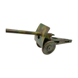 1930s French model cannon, painted in camouflage colours, H24cm, L60cm