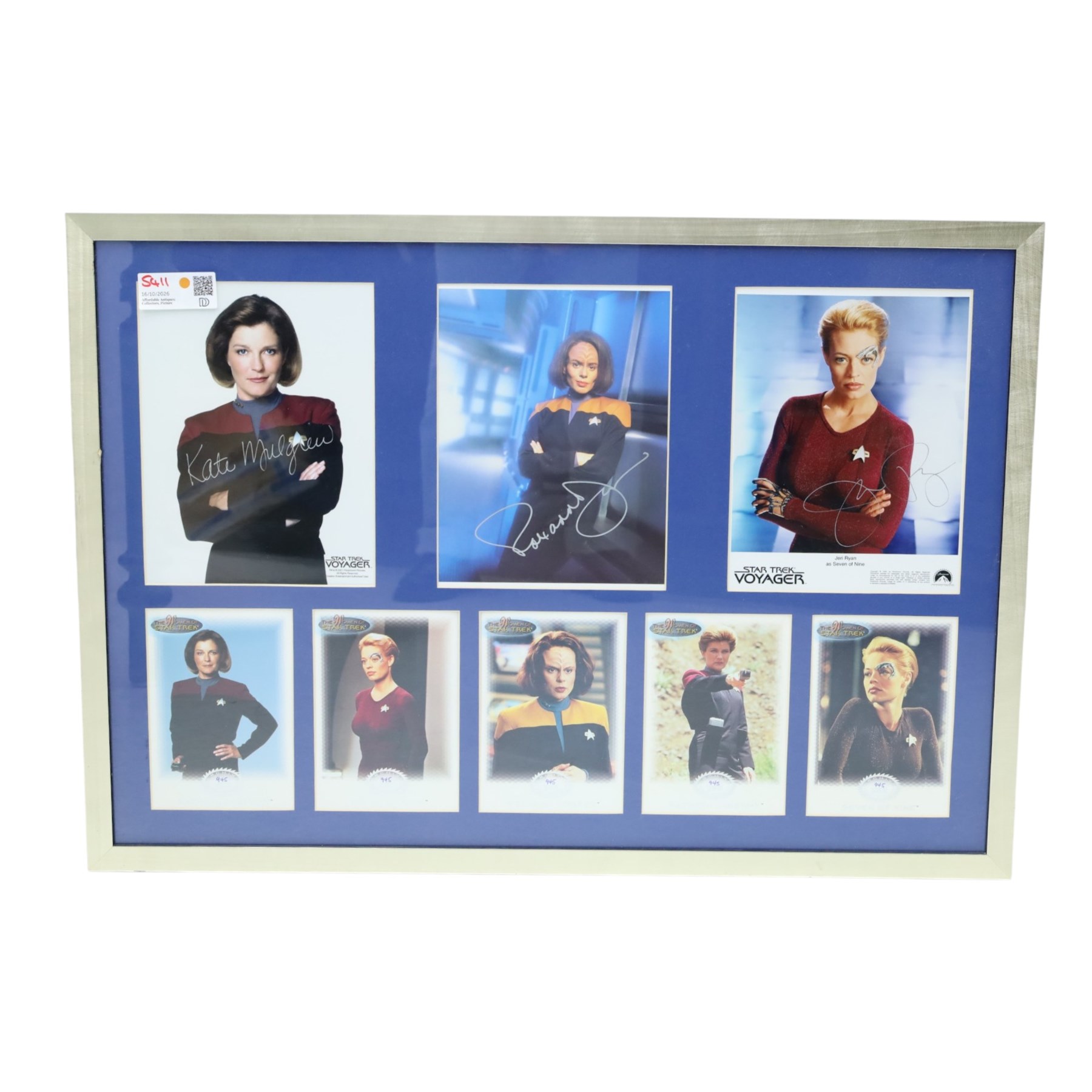 Ten Star Trek prints, including limited edition prints by James Cukr, 20th Anniversary lithograph, Dynamic Forces lithographs, signed Women of Star Trek print, all framed, etc largest 112cm x 83cm