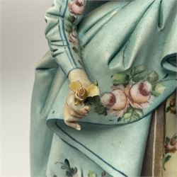 Two Royal Doulton figures, Buttercup HN2309 and Ascot HN2356, together with Capodimonte figure Hussar and His Lady 