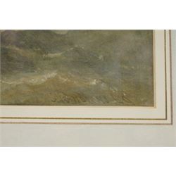 George Henry Andrews (British 1816-1898): Boats on Stormy Seas, watercolour signed and dated '69, 27cm x 34cm
