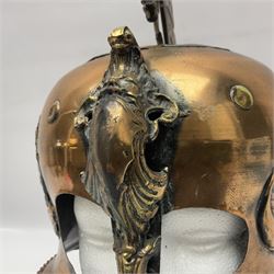 Mid-20th century copper copy of Agamemnon's helmet H38cm