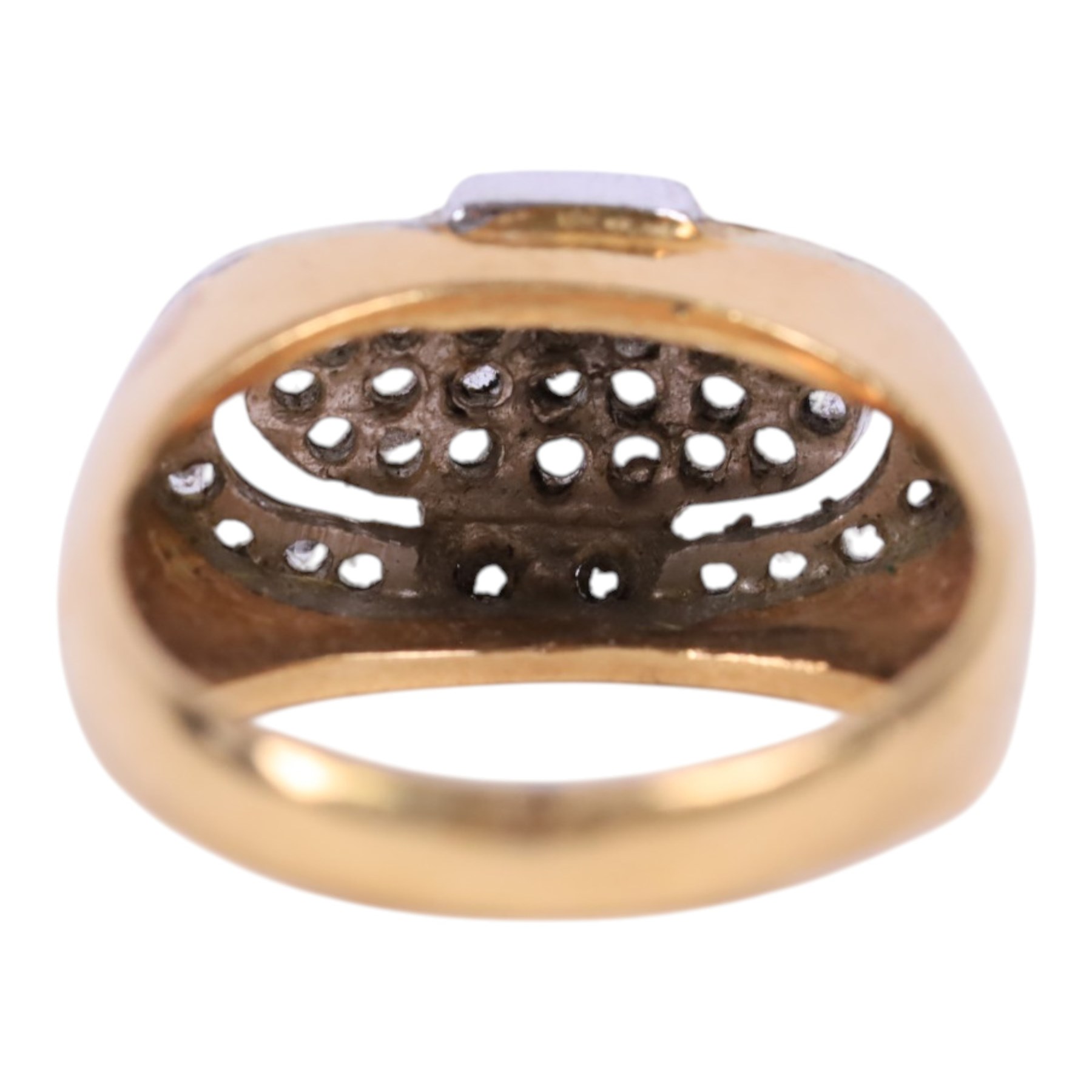 15ct gold paste set ring