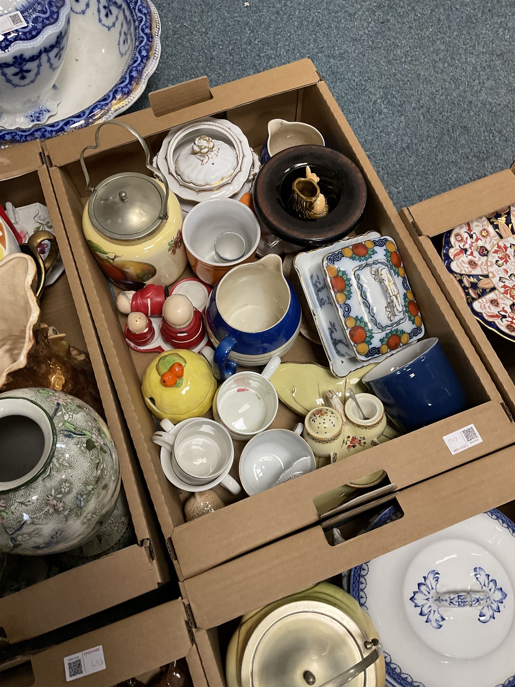 Quantity of ceramics to include Beswick foals, Nao figures, Ringtons novelty teapot, Sylvac etc