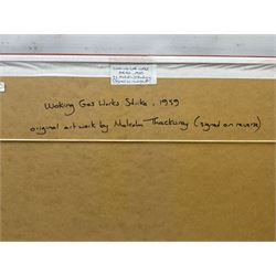 Malcolm David Thackwray (British 1943-2015): 'Woking Gas Works Strike 1959', gouache, signed titled and dated verso 40cm x 59cm