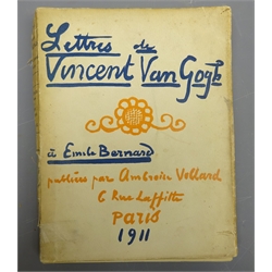  Bernard, Emile: 'Lettres de Vincent Van Gogh' pub Ambrose Vollard, Paris 1911, col. & b/w illust, soft back, 1vol   