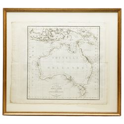 French School (Early 19th century): 'Carte de la Nouvelle Hollande et de quelques terres voisines', early 19th century engraved map of Australia (New Holland) with Papua New Guinea and Indonesia pub. 1815, 41cm x 48cm
Notes: scarce map published a year after Flinders’s Voyage to Terra Australis, with some of his place-names adopted but many of the French names retained