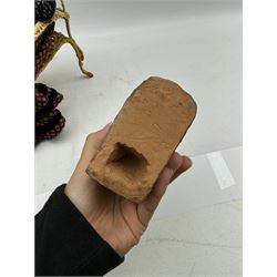 Anna Meszaros (Hungarian 1905-1998): 'My Great Granny', handmade needlework figurine, together with small plaster cast of a young boy by the same artist, granny H30cm
Auctioneer's Note: Anna Meszaros came to England from her native Hungary in 1959 to marry an English businessman she met while demonstrating her art at the 1958 Brussels Exhibition. Shortly before she left for England she was awarded the title of Folk Artist Master by the Hungarian Government. Anna was a gifted painter of mainly portraits and sculptress before starting to make her figurines which are completely hand made and unique, each with a character and expression of its own. The hands, feet and face are sculptured by layering the material and pulling the features into place with needle and thread. She died in Hull in 1998