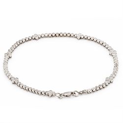 18ct white gold diamond bracelet, set with ninety-one round brilliant cut diamonds, hallmarked