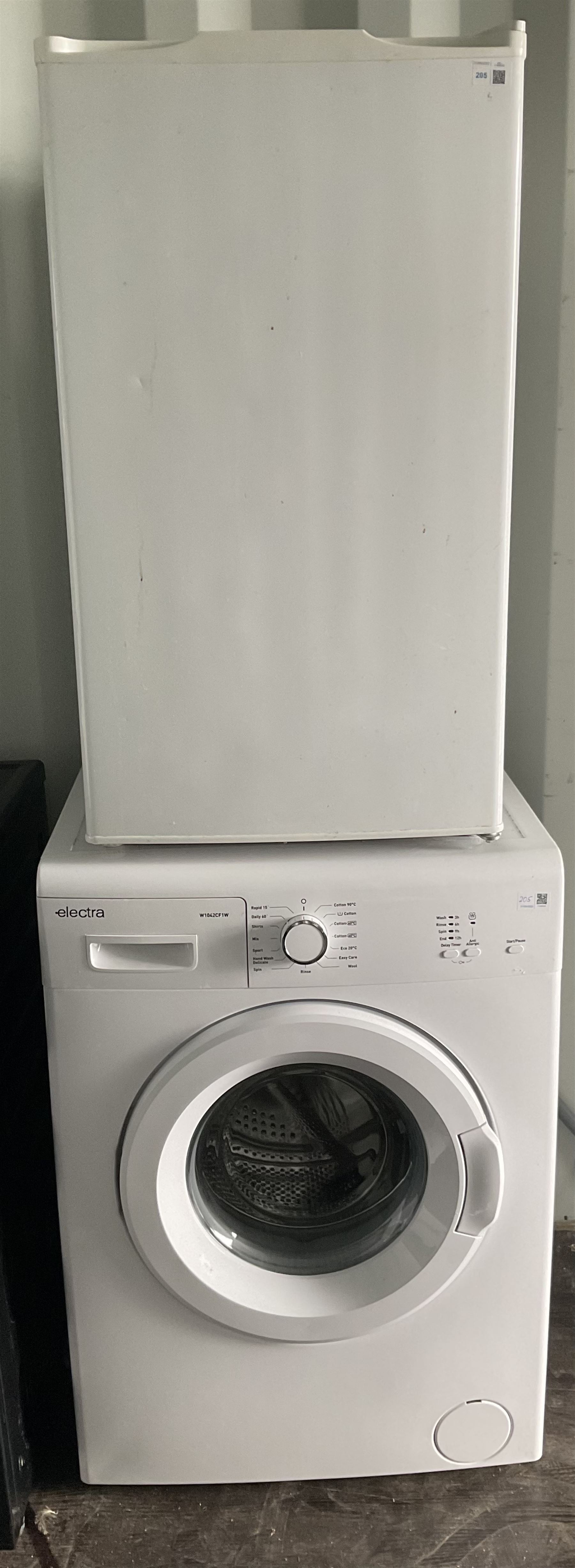 Argos AUCL4884W, under counter fridge with Electra W1042CF1W washing machine  - THIS LOT IS TO BE COLLECTED BY APPOINTMENT FROM DUGGLEBY STORAGE, GREAT HILL, EASTFIELD, SCARBOROUGH, YO11 3TX