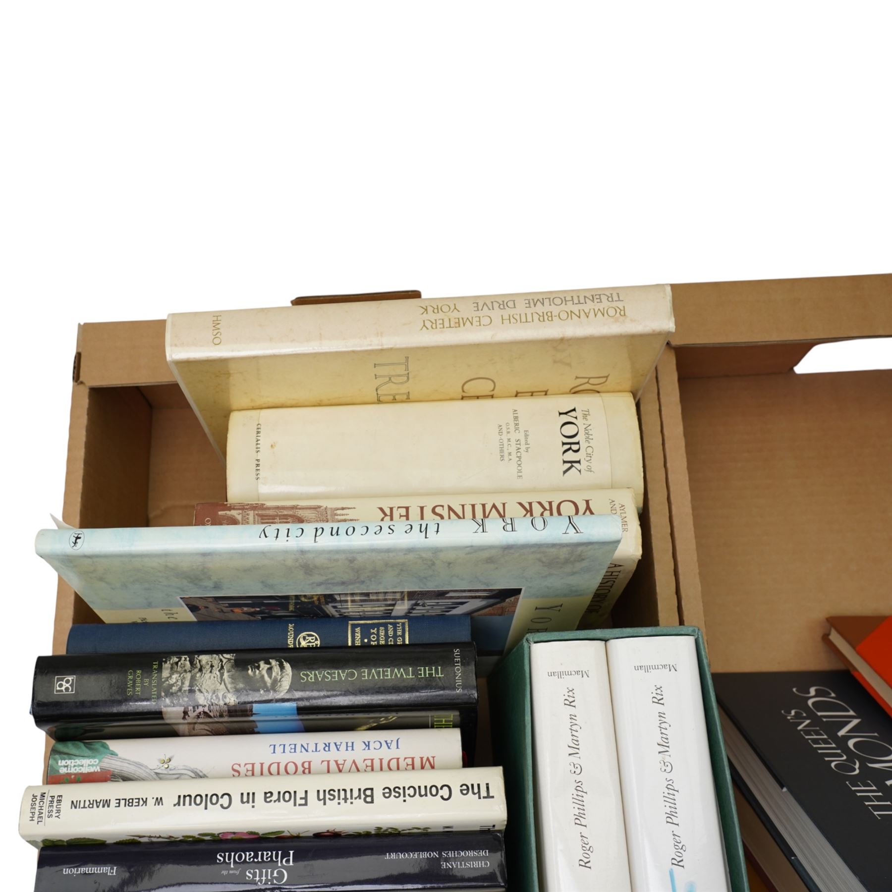 George Orwell - Nineteen Eighty Four' the facsimile copy 1984, other facsimile volumes including 'The Voyage to Botany Bay', 'Sociable Letters 1664', other books including 'The Botanical Garden' two volumes in slip case, 'The Queen's Diamonds' etc in two boxes