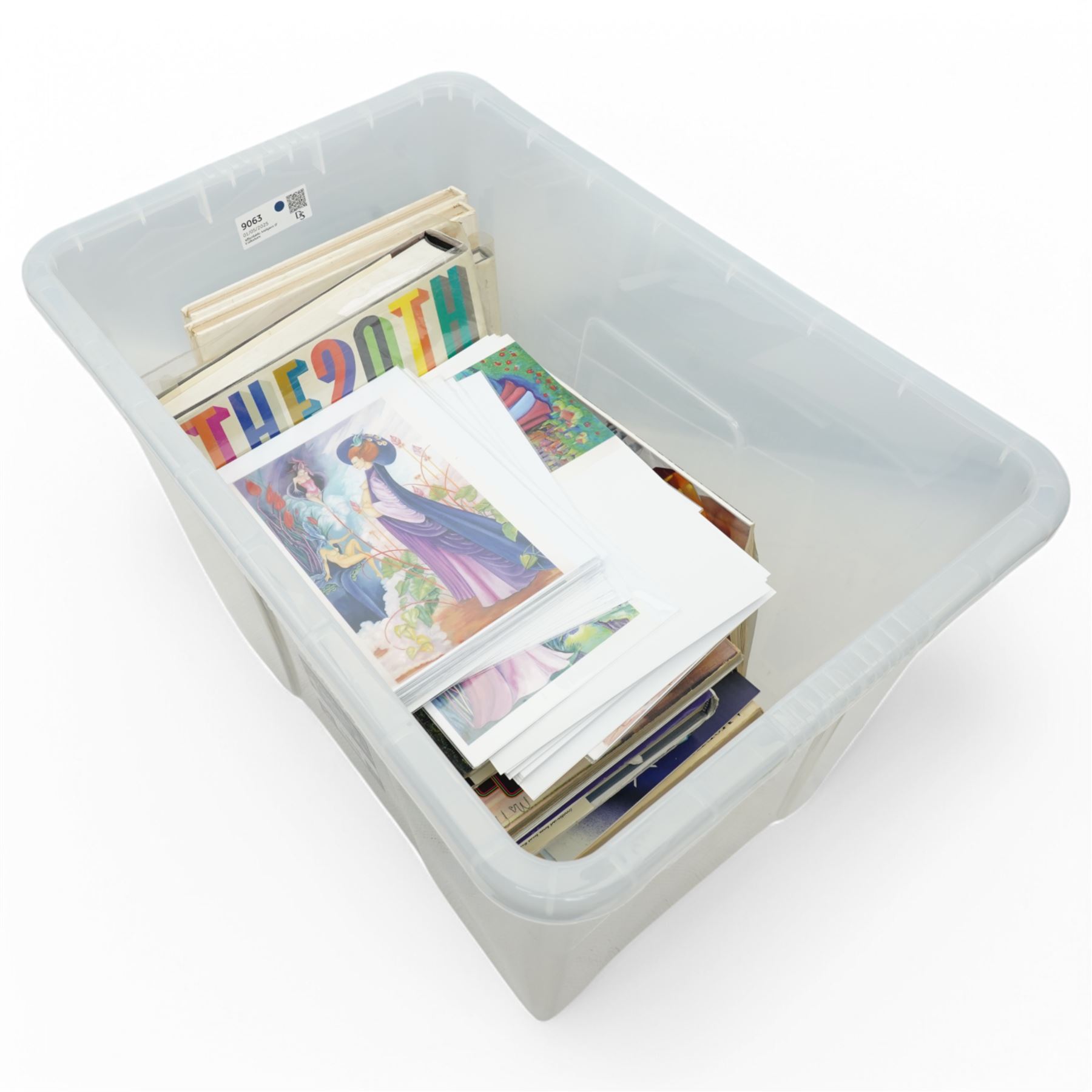 Quantity of art reference books and a selection of greetings cards by Vivien Fulford (York Contemporary)