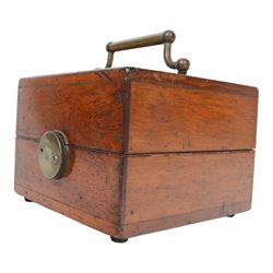 Early 20th century Telegraph Works Line Testing Set, no. 737, stamped Telegraph Works Silvertown London, with brass terminals and a galvanometer in mahogany case