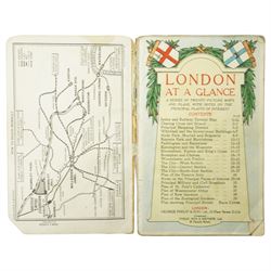 'United Nations Map of the World' - a folding map by L.G.Bullock published by John Bartholomew 1948, 'London at a Glance' booklet, souvenir of The British Empire Exhibition 1924, Bacon's large print folding map of London, Ward Lock London guide book and other guides to London, Paris and Berlin 