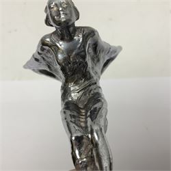 Rolls Royce Spirit of Ecstasy car mascot, signed Charles Sykes and dated 6.2.11 to the base, H16cm