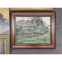 Collection of oil paintings, artists including Albert Ernest Bottomley, Stephen Denison, Hermann Sandoz, H Drummond, Ainsworth, Keith Cresswell, etc (10)