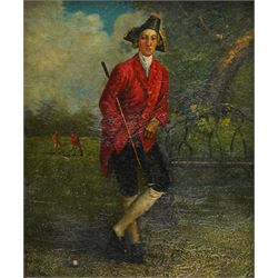 After Anton Maria Mucchi Vignoli (Italian 1871-1945): Regency Gentleman Playing Golf, 20th...