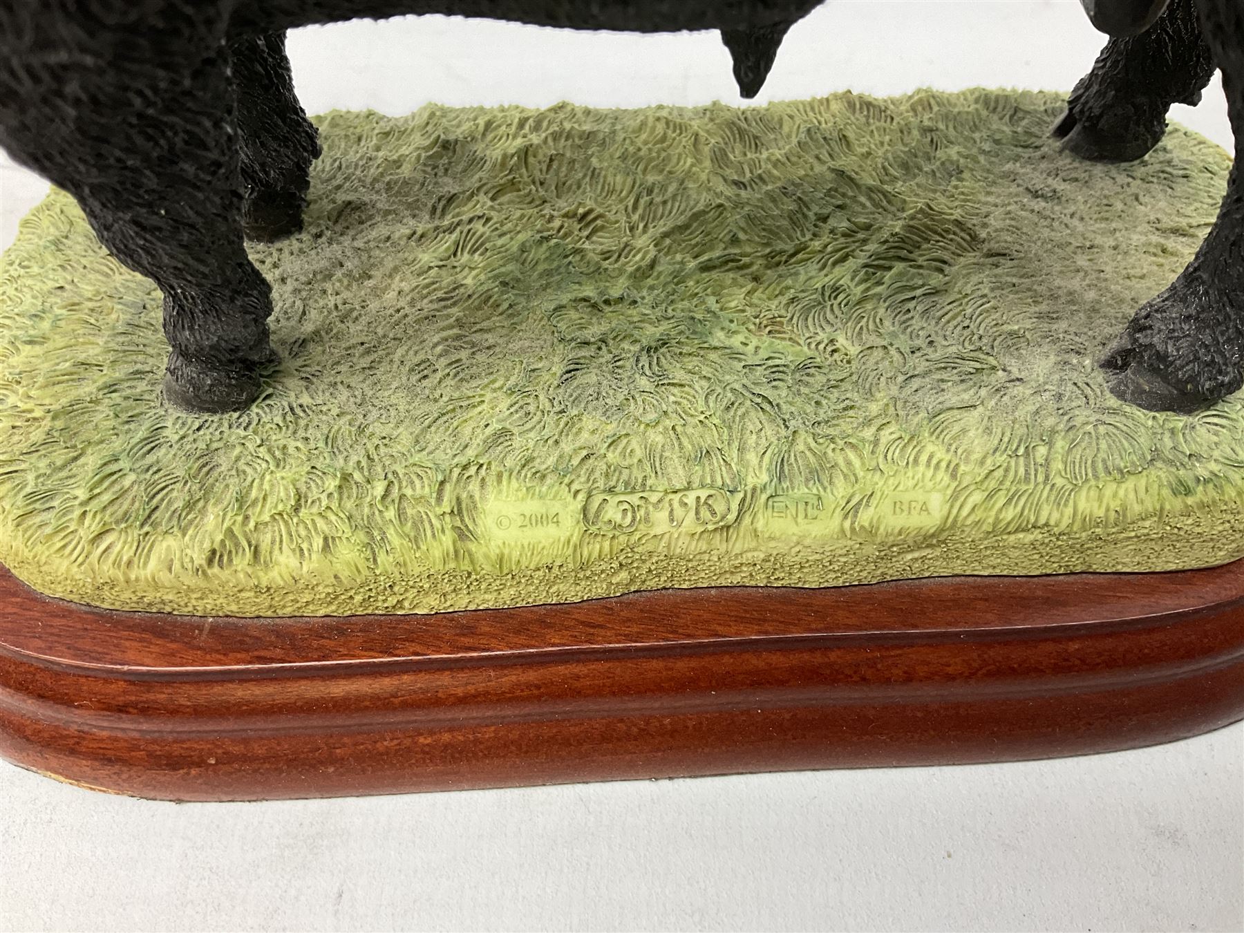 Border Fine Arts figures, to include Galloway Bull, A2692, Galloway Cow & Calf, A3790, Well Warmed, A1454, Found Safe, A0602 etc (7) 