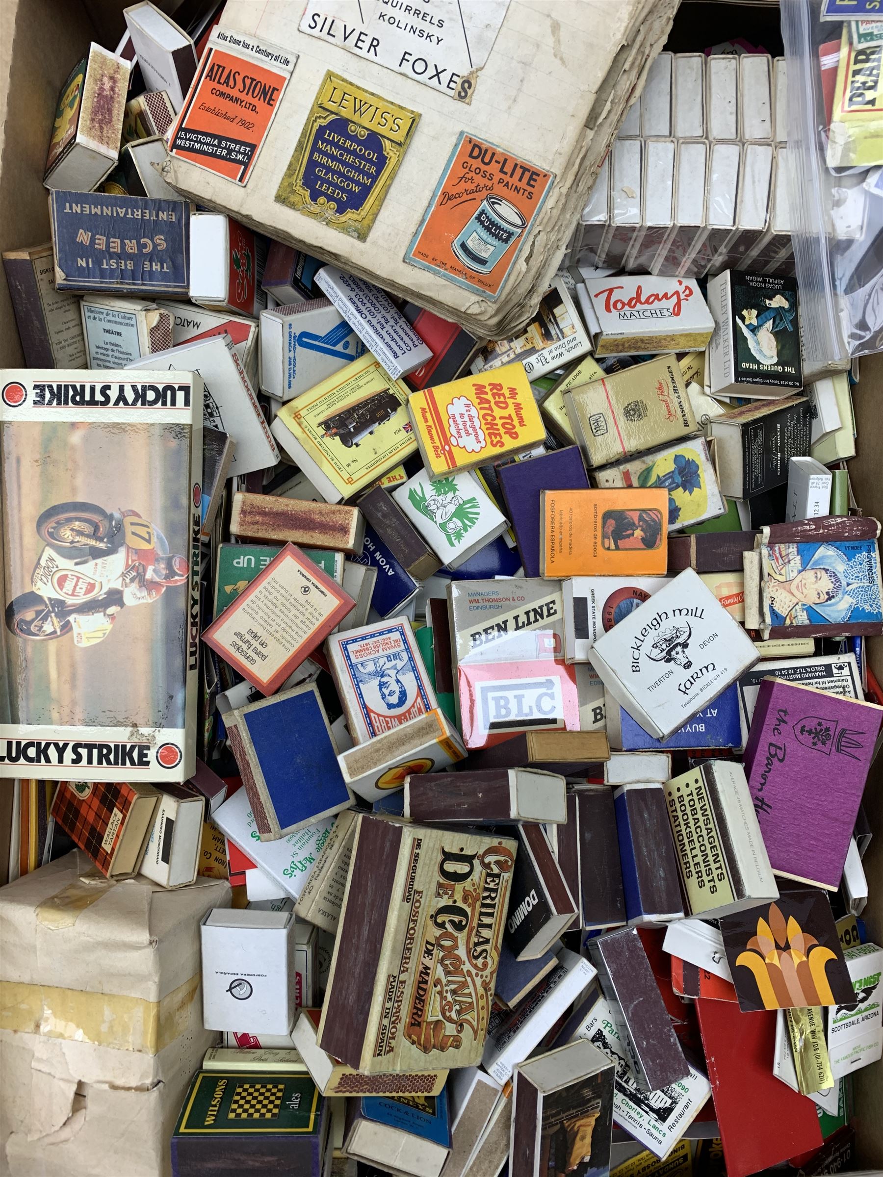 Phillumeny - large quantity of matchbox labels and matchbooks, various makes and ages, many still containing matches, including album of pasted in early examples.