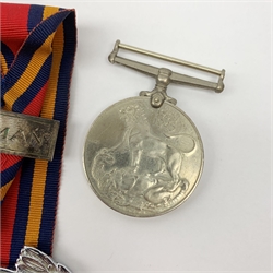  A group of WWII medals, comprising Pacific Star, Africa Star, Atlantic Star, Italy Star and The 1939-1945 Star, together with a War Medal 1939-1945, and Burma Star Association car badge.  