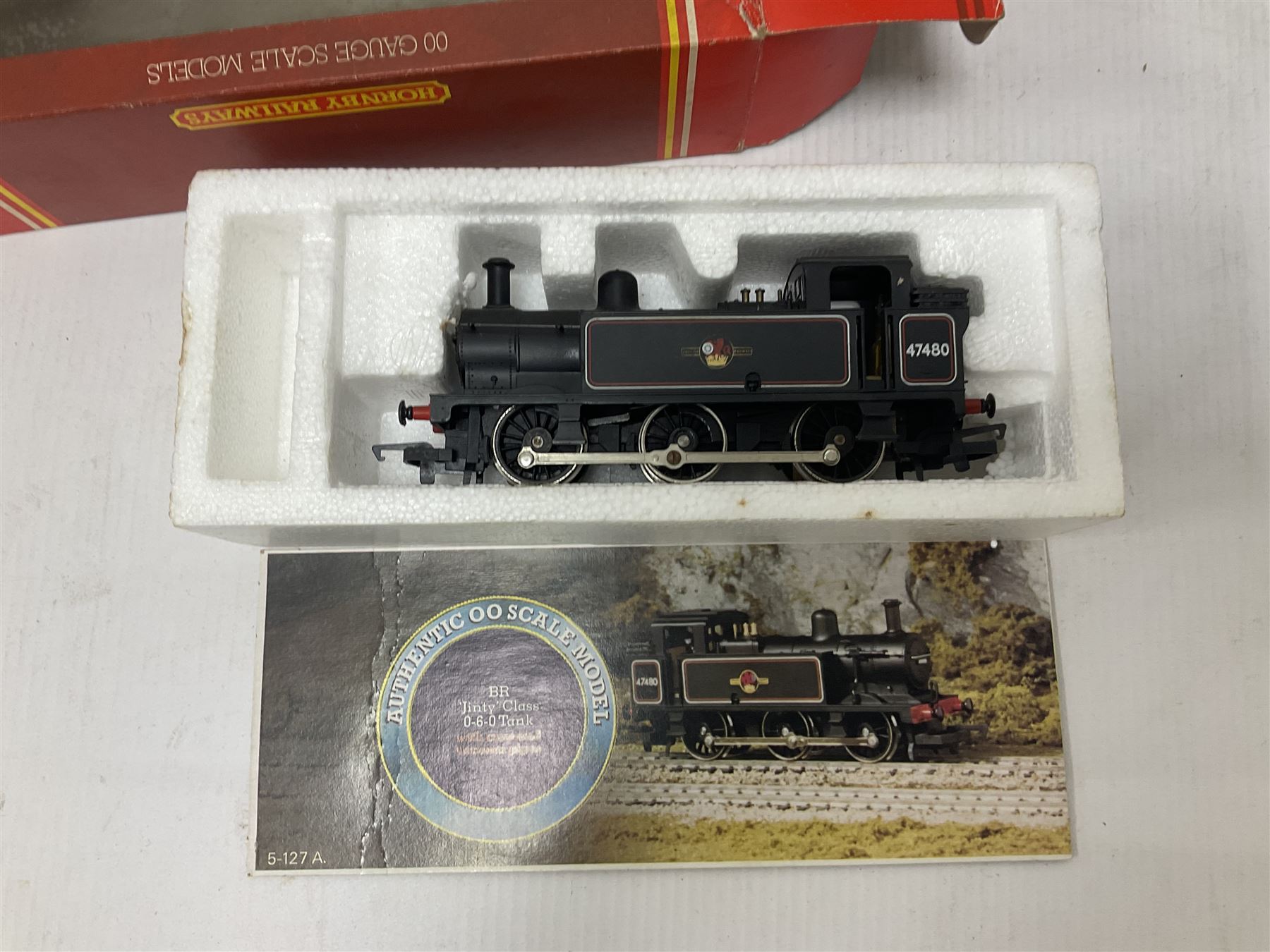 Hornby ‘00’ gauge - LBSC Class A1 0-6-0 ‘Brighton Works’ Terrier locomotive no.32635; LBSC E2 Class 0-6-0 tank locomotive no.100; BR Class 3F Jinty 0-6-0 tank locomotive no.47480; Caledonian ‘Pug’ Class 0-4-0 Saddle Tank locomotive no.270; GNR Class J13 0-6-0 Saddle Tank locomotive no.1247; LNER Class J83 0-6-0 locomotive no.8477; Class J52 0-6-0T locomotive no.68831 in BR black; in original boxes; BR Black 0-4-0 locomotive no.56025, in ‘Smokey Joe’ box; two further loose locomotives comprising ‘Waddon’ 0-6-0 locomotive no.54 and Caledonian Railway 0-4-0 locomotive no.270 (10) 