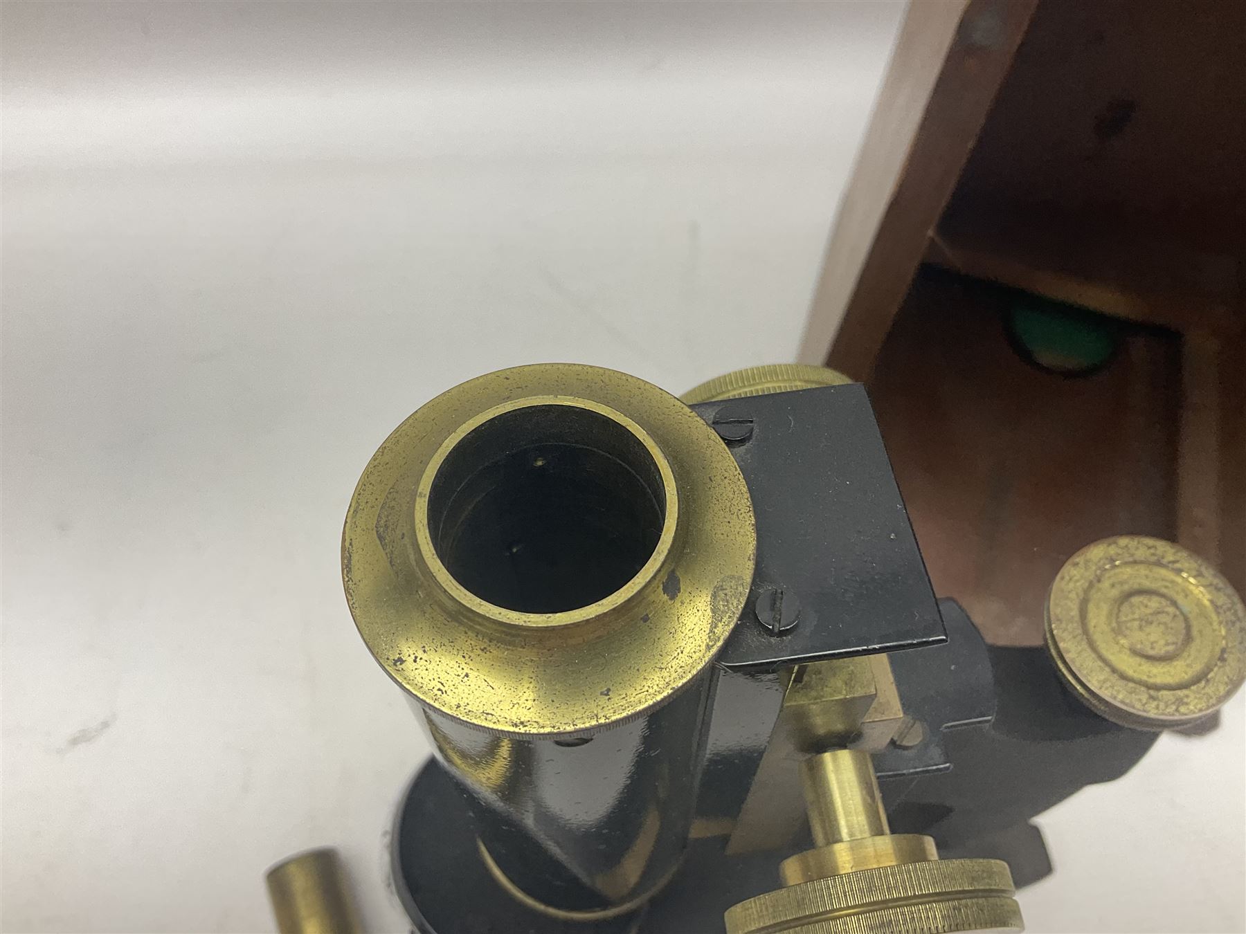 Four microscopes, comprising Nomo Biolam, RCS Zoo Lab 240, R Beck no 13756 and one other