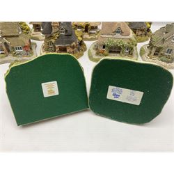 Eight Lilliput Lane limited edition Beatrix Potter models, including Buckle Yeat, Tabitha Twitchits Shop and Ginger Pickles Shop, together with twelve Lilliput Lane models from the Blaise Hamlet collection, including Dial Cottage, Diamond Cottage and Vine Cottage, all with deeds and original boxes (20)