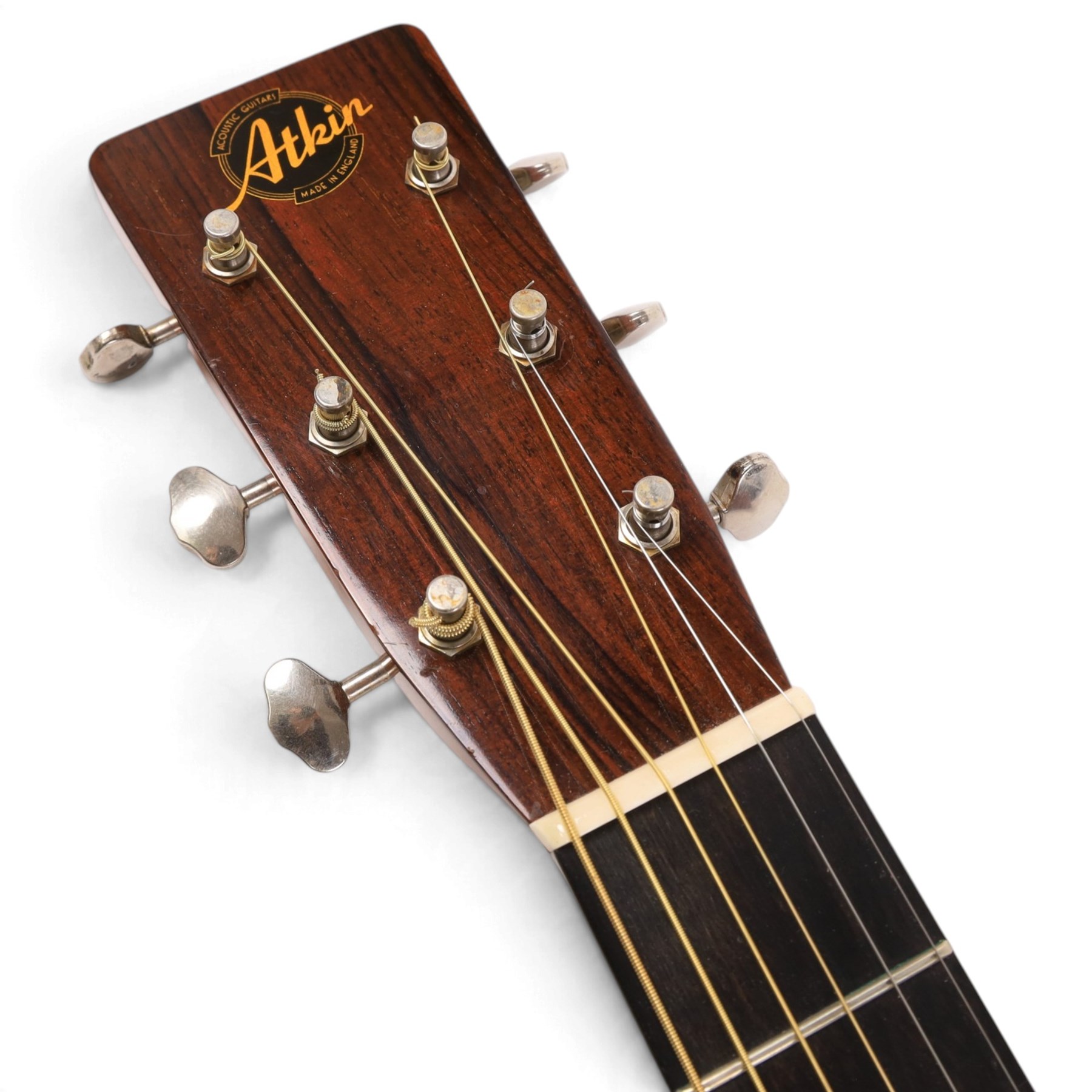 Atkin Essential Dreadnought acoustic guitar, serial no. 1875, circa 2022, signed to interior label, with light aged finish in custom TKL carry case with Atkin logo, guitar L102cm