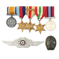 Five medals, possibly a family group comprising WWI War Medal to 9220 Pte H L Skillicorn, ...