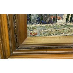 Mary Stewart Gibson (Scottish 1904-1989): View Towards Grasse, oil on board signed with initials, indistinctly titled verso 18cm x 23cm 