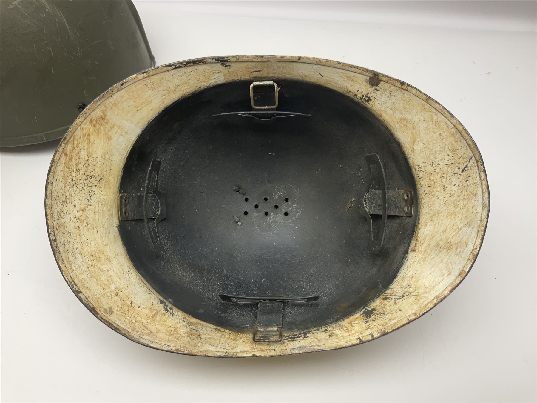 Six various helmets/liner including WW2 French Tank & Motorcycle