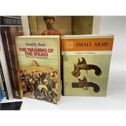 Sixteen books/booklets on guns and shooting including 1969 Holland & Holland Catalogue; two Gunmark Guides to Good Shooting; Shooters Bible 1972 etc; and small quantity of militaria books