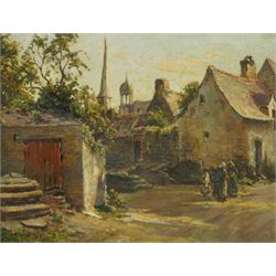 Tom Clough RCA (British 1867-1943): 'Vitre - Brittany', oil on canvas board signed, inscri...