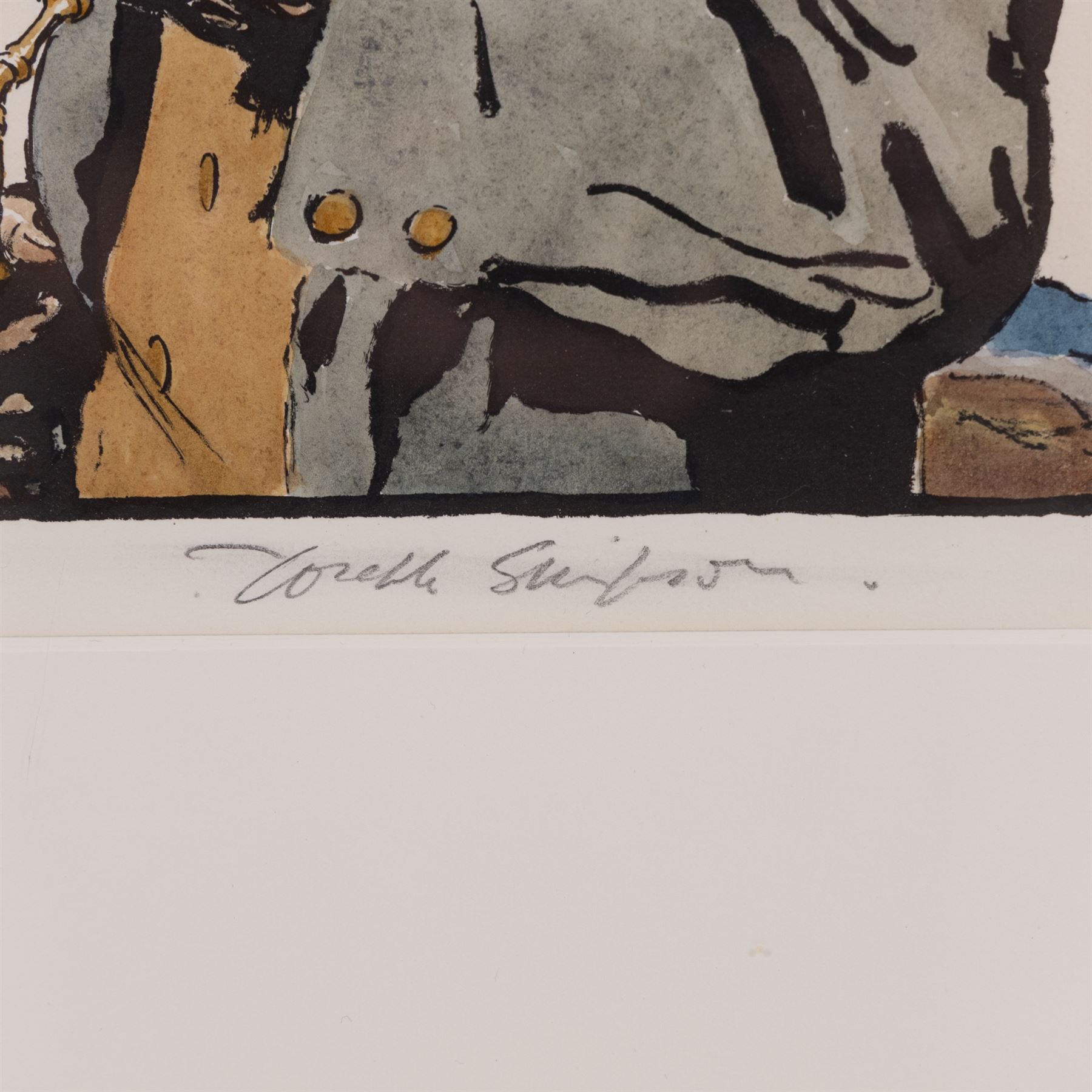 William Strang (Scottish 1859-1921): The Rt Hon Walter Runciman, large etching signed in pencil 41cm x 30.5cm; Joseph Simpson (British 1879-1939): Portrait of John Peel, lithograph signed in pencil, 34cm x 26cm (2)