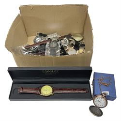 Collection of nineteen wristwatches including Migeer, Stauer, Sekonda, Curen, etc, together with two modern pocket watches