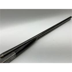 Charles Boswell 12-bore side-by-side double barrel box-lock non-ejector sporting gun, with 71.5cm sleeved barrels, thumb safety, walnut stock with chequered grip and fore-end, serial no.12720, L112.5cm overall SHOTGUN CERTIFICATE REQUIRED