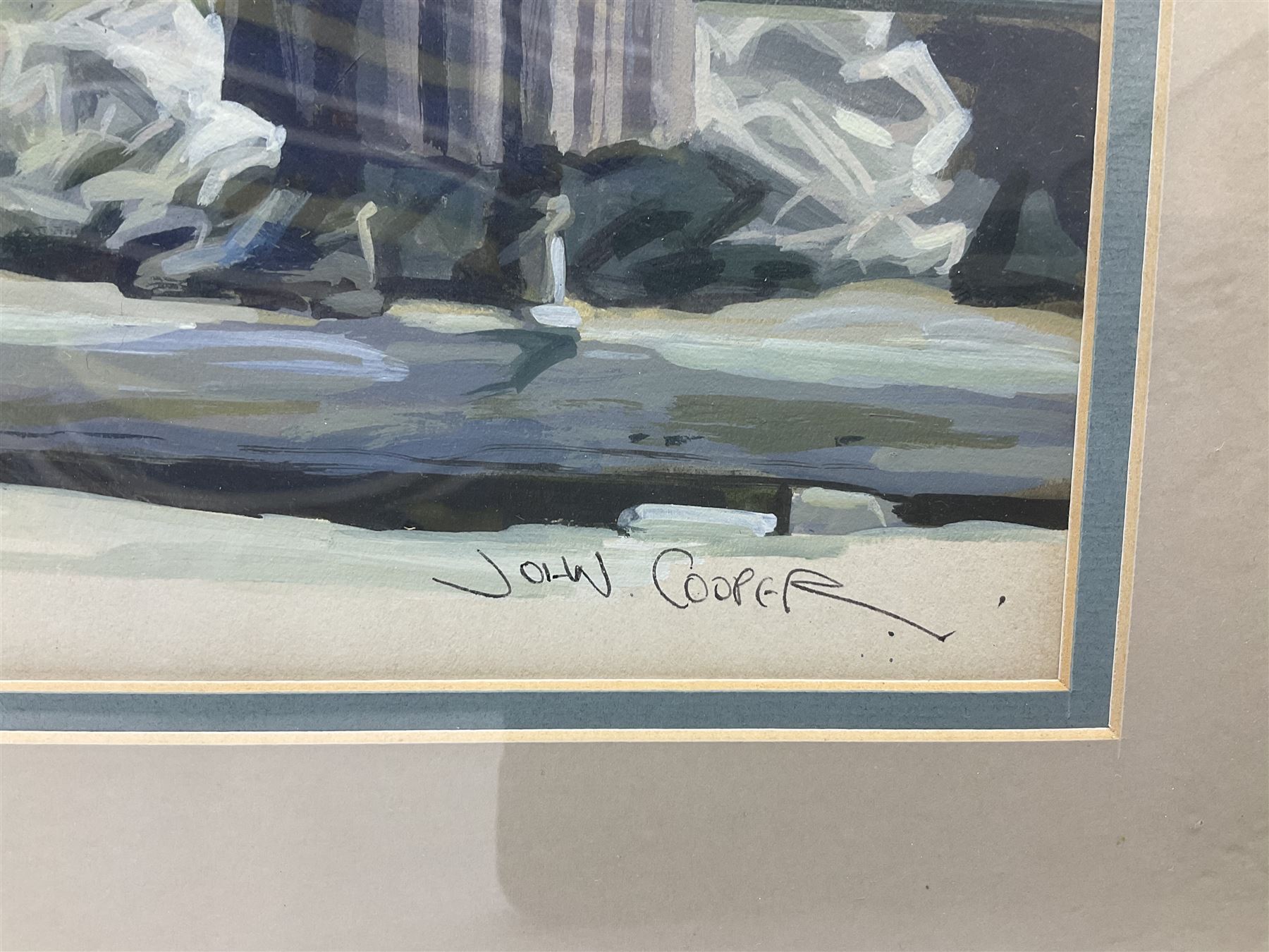 John Cooper (British 1942-) after Frank Meadow Sutcliffe (British 1853-1941): New Quay Fish Stall - Whitby (B-30A), gouache signed 37cm x 54cm