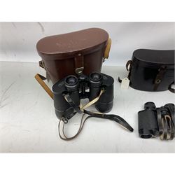Three pairs of Carl Zeiss Jena binoculars, Jenoptem 10x50W, Jenoptem 8x30W and Jenoptem 10x50, all cased (3)